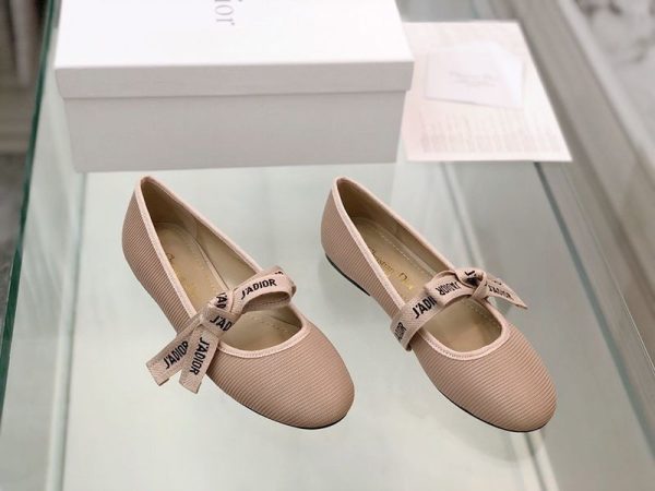関税負担なしディオール “Miss B”バレエフラットシューズ 偽物 ピンク テクニカルファブリック deu73416 - 画像 (2)