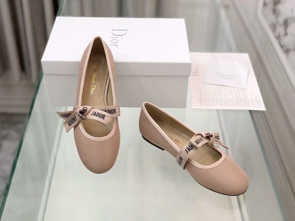 関税負担なしディオール “Miss B”バレエフラットシューズ 偽物 ピンク テクニカルファブリック deu73416 - 画像 (3)