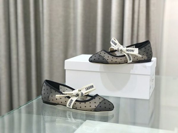 【日本未発売】ディオール “Miss B”コピー バレエフラットシューズ ブラック プリュムティ dez59333 - 画像 (3)