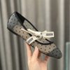 【日本未発売】ディオール “Miss B”コピー バレエフラットシューズ ブラック プリュムティ dez59333