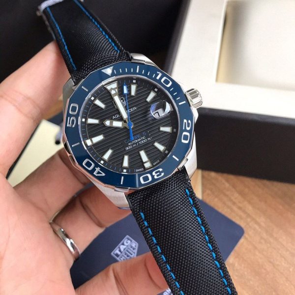 【日本未発売】タグホイヤー アクアレーサー 偽物キャリバー5 ブラック/ステンレス/ナイロン41mm TAg53788 - 画像 (2)