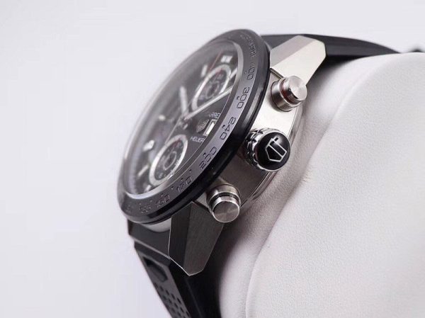 人気急上昇 タグホイヤー カレラ スケルトン 偽物 文字盤 ステンレス メンズ 腕時計 43 mm TAi86398 - 画像 (4)