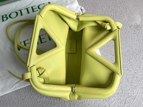 稀少ボッテガヴェネタ 偽物 ポイント トップハンドルスモールバッグ★シャルトルーズイエロー boc24530 - 画像 (7)