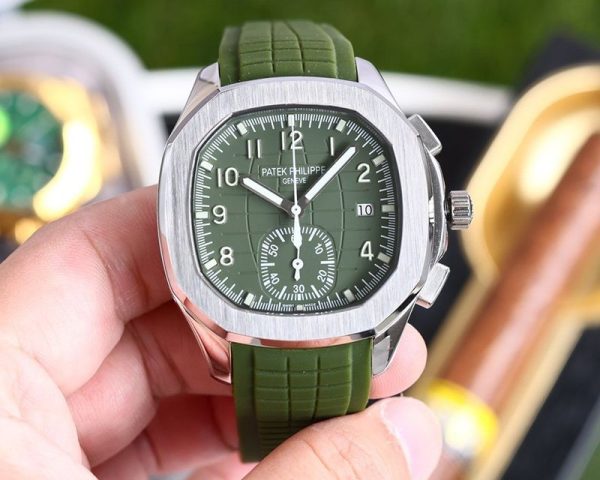 【即発】パテックフィリップ アクアノート クロノグラフ 偽物★カーキグリーン 5968G010 - 画像 (2)