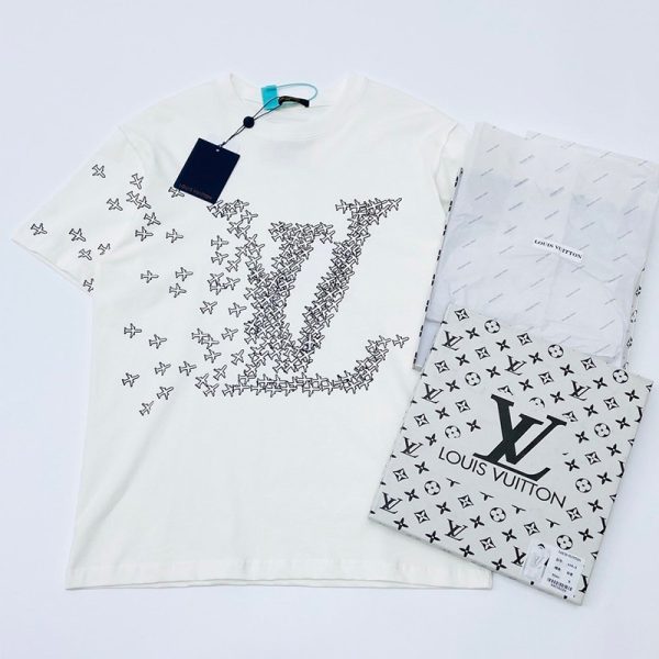 21AWルイヴィトン Tシャツ 偽物 エンドゴール クルーネック ロゴTシャツ vua76043 - 画像 (3)