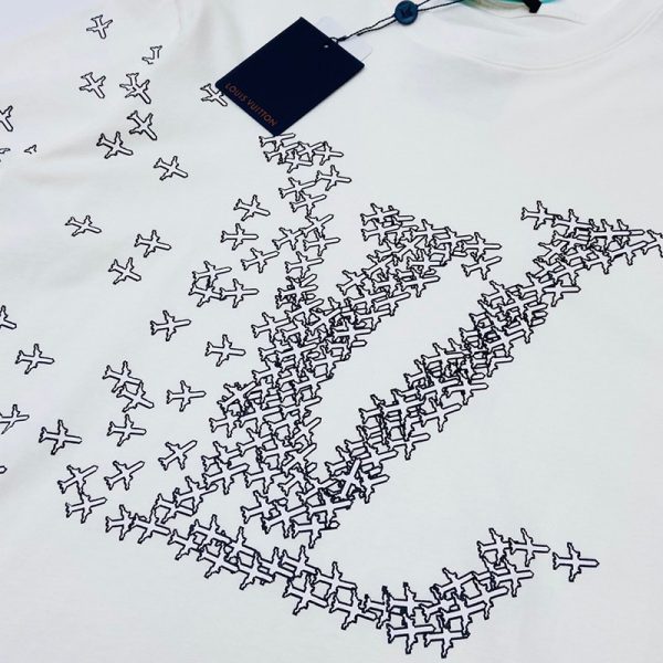 21AWルイヴィトン Tシャツ 偽物 エンドゴール クルーネック ロゴTシャツ vua76043 - 画像 (5)