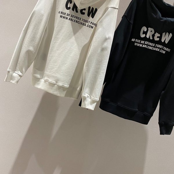 一目惚れ♪バレンシアガ パーカー 偽物 CREW ミディアムフィットフーディー 2色 bay94399 - 画像 (6)