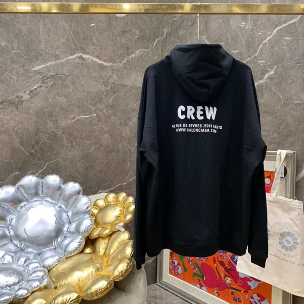 追跡付き発送バレンシアガ パーカー コピー CREW ミディアムフィットフーディー 3色 bao43274 - 画像 (4)