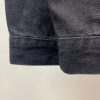 争奪戦バレンシアガ ロゴ刺繍 デニムジャケット 偽物 ブラック bay18842 - 画像 (4)
