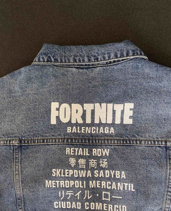 日本未入荷バレンシアガ コピー Fortnite©2021 EPIC GAMES, INC Large Fit ジャケット デニム ブルー bas78281 - 画像 (6)