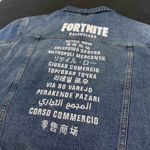 日本未入荷バレンシアガ コピー Fortnite©2021 EPIC GAMES, INC Large Fit ジャケット デニム ブルー bas78281 - 画像 (7)