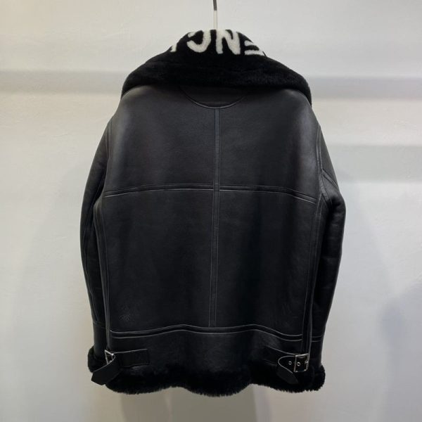 超希少！バレンシアガ Cocoon Aviator ジャケット 偽物★シャイニー ラムスキン＆ボンドウール ブラック 646456TKS311069 - 画像 (2)