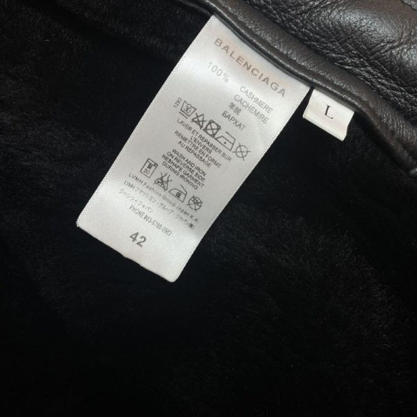 超希少！バレンシアガ Cocoon Aviator ジャケット 偽物★シャイニー ラムスキン＆ボンドウール ブラック 646456TKS311069 - 画像 (9)