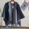 注目度抜群！【フェンディ】カール ポンチョ ウール＆カシミア fee27296 - 画像 (2)