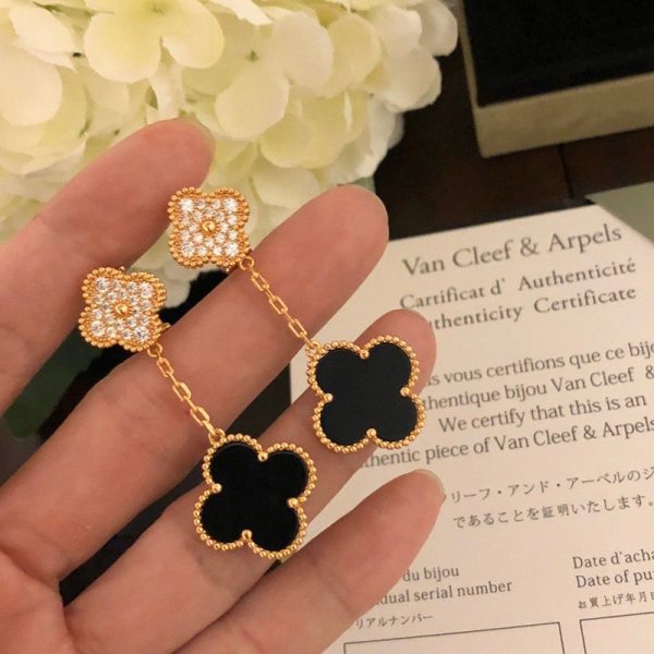 追跡付き発送 【ヴァンクリーフ&アーペル】マジックアルハンブラ イヤリング/ピアス 偽物 vae35269 - 画像 (2)