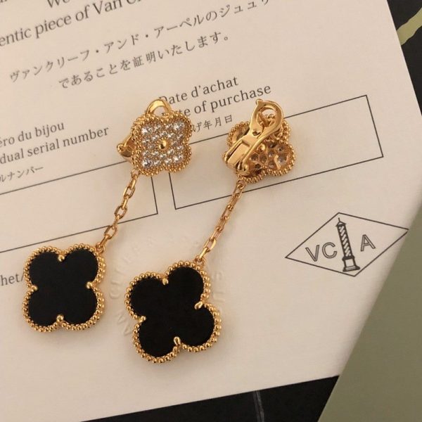 完売必至 【ヴァンクリーフ&アーペル】マジックアルハンブラ イヤリング/ピアス 偽物 val96387 - 画像 (6)