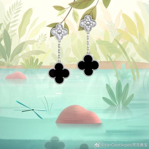 完売必至 【ヴァンクリーフ&アーペル】マジックアルハンブラ イヤリング/ピアス 偽物 val96387 - 画像 (8)
