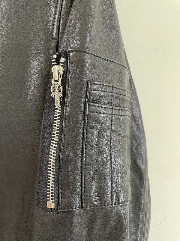 高級感 クロムハーツ アビエイター・レザー・ジャケット Kuf70606 - 画像 (3)
