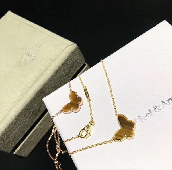秋冬新作 ヴァンクリーフ&アーペル*ラッキー アルハンブラ パピヨン ペンダント偽物 VCARD98500 - 画像 (8)