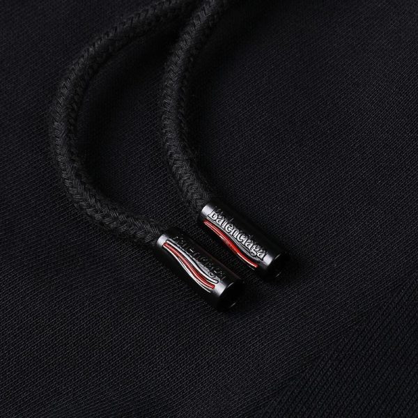 目を惹くカラーバレンシアガ 偽物 Political Campaign Sweat パンツ★カーリーフリース　ブラック bav26689 - 画像 (6)