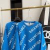 累積売上総額第１位！バレンシアガ 偽物 Allover Logo セーター ニットウェア ブルー baw08185 - 画像 (4)