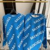 累積売上総額第１位！バレンシアガ 偽物 Allover Logo セーター ニットウェア ブルー baw08185 - 画像 (6)
