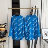 累積売上総額第１位！バレンシアガ 偽物 Allover Logo セーター ニットウェア ブルー baw08185 - 画像 (7)