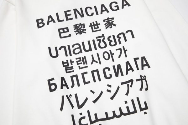 完売必至バレンシアガ パーカー 偽物 レインボーLANGUAGES ロゴ フーディ 570811TJVI6 - 画像 (8)