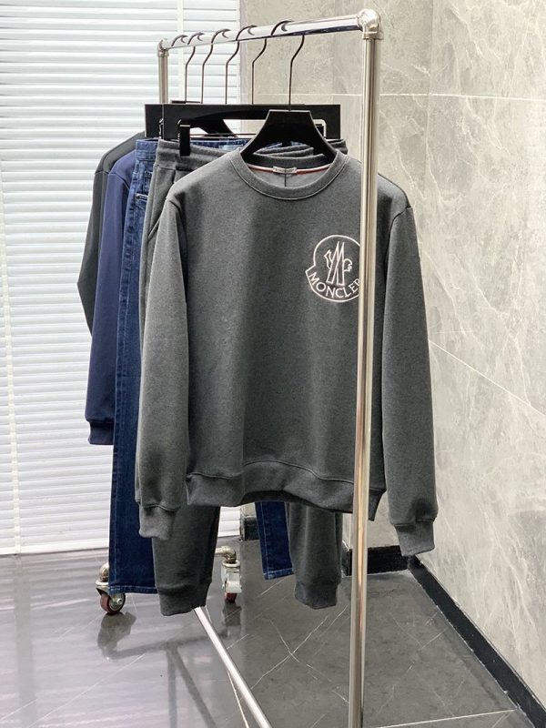 21-22AWモンクレール コットンフリーススウェットシャツセット 偽物 グレー mob90796 - 画像 (3)