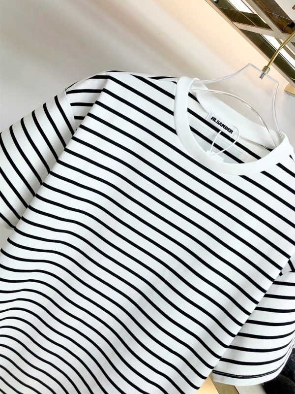 人気 ジルサンダー Tシャツ パロディ ロゴ プリント コットン 送関込み Jiq96698 - 画像 (4)