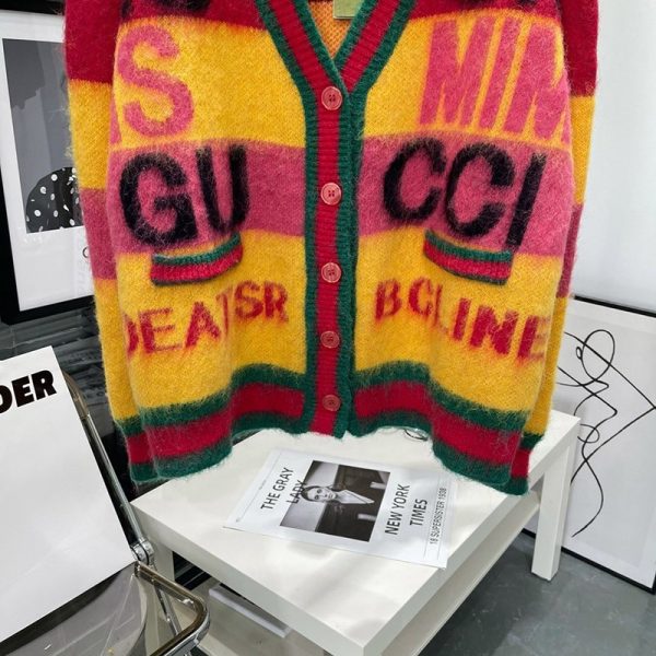 完売必至 グッチ 100周年 カーディガン トップス コピー ブラッシュドモヘア gul22894 - 画像 (5)