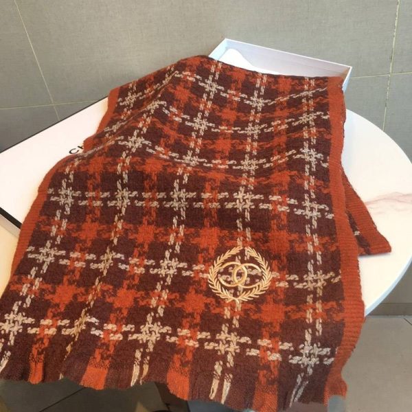 ★日本!!人気！シャネル★肌触り最高なフリンジカシミヤストール sha35550 - 画像 (3)