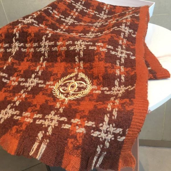 ★日本!!人気！シャネル★肌触り最高なフリンジカシミヤストール sha35550 - 画像 (4)