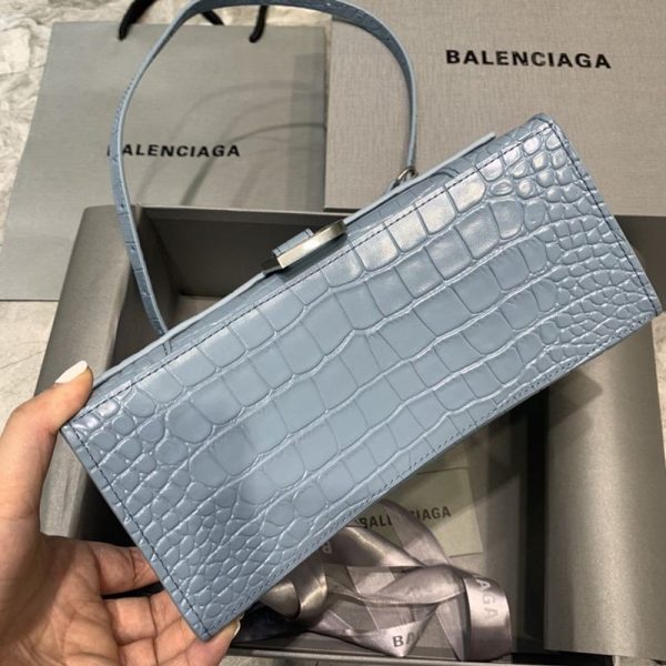 日本未入荷バレンシアガ クロコダイル型押し*HOURGLASS 偽物 ハンドルバッグ bax53445 - 画像 (4)