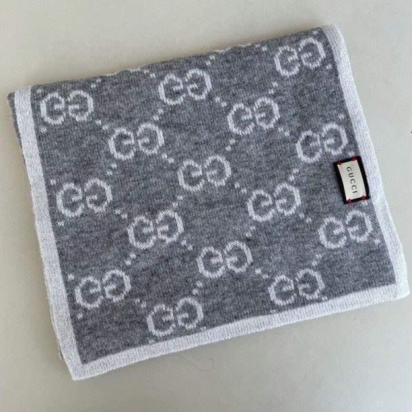 【日本未発売】グッチ GGジャカード 偽物 ウール スカーフ gub34637 - 画像 (2)