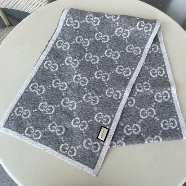【日本未発売】グッチ GGジャカード 偽物 ウール スカーフ gub34637 - 画像 (3)