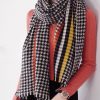 21-22AW グッチ 男女OK!GGマーク コピー チェックストライプ ウールマフラー gur32303 - 画像 (2)