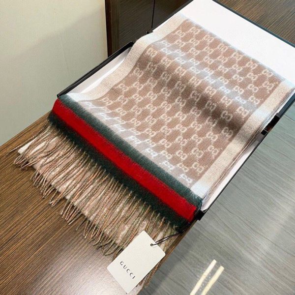 人気急上昇 グッチ★GGウール ラメ ジャカード 偽物 スカーフ/マフラー gut88005 - 画像 (4)