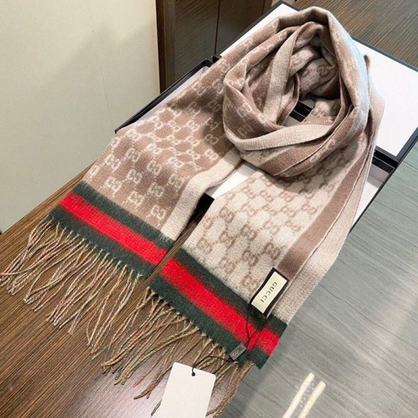 人気急上昇 グッチ★GGウール ラメ ジャカード 偽物 スカーフ/マフラー gut88005 - 画像 (5)