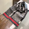 稀少 グッチ 男女OK!GGマーク 偽物 ストライプ ウールマフラー guj63696 - 画像 (3)