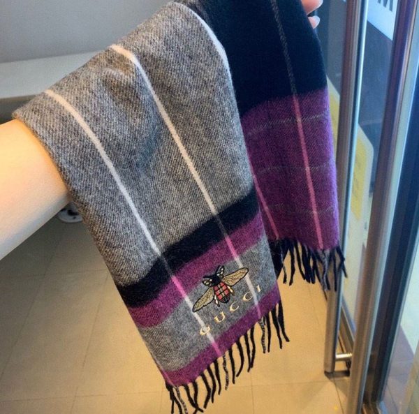 目を惹くカラー グッチ 男女OK!GGマーク ストライプ スーパーコピー ウールマフラー guc32886 - 画像 (7)