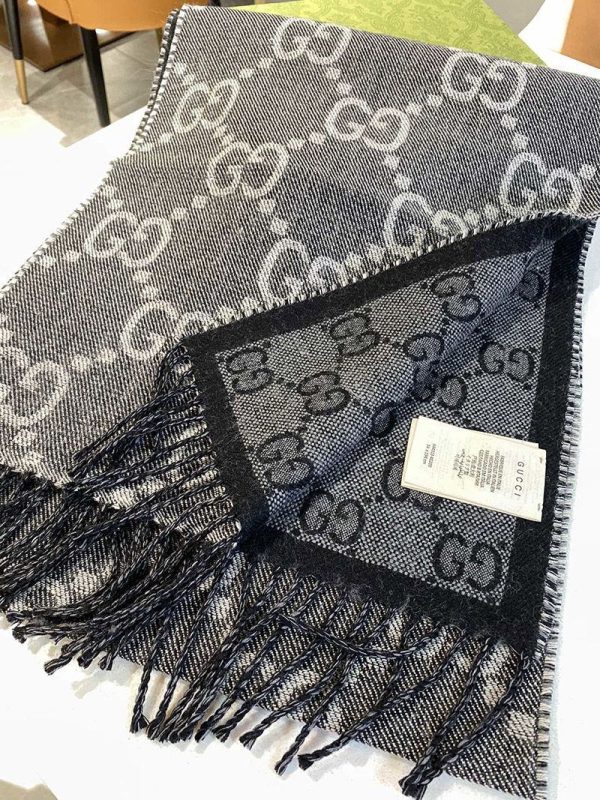 超話題! グッチ★GGウール ラメ ジャカード コピー スカーフ/マフラー gux76972 - 画像 (4)