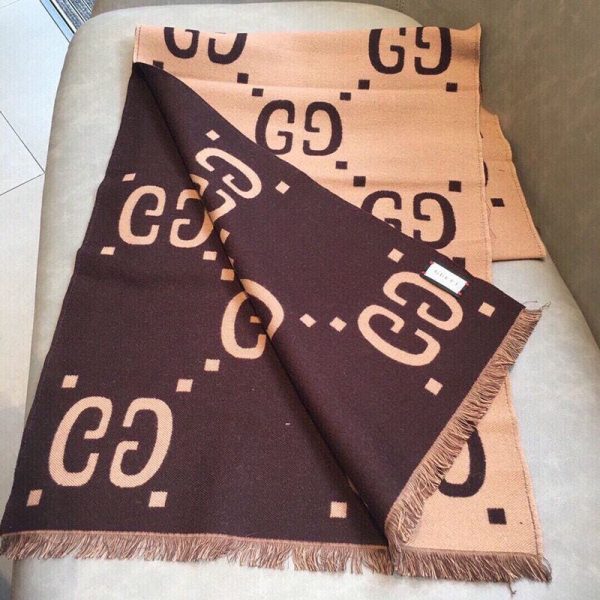 定番 グッチ GGジャカード ウール　スカーフ guf35408 - 画像 (6)