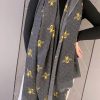 《大人気》グッチ 蜂 ストライプ カシミヤマフラー gux00042 - 画像 (7)