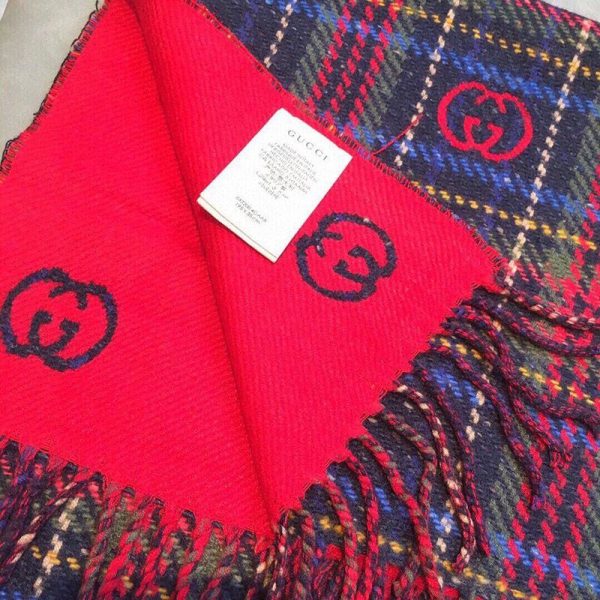 一目惚れ♪グッチ チェック カシミヤ スカーフ コピー gua93732 - 画像 (3)