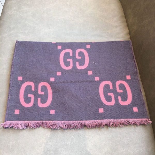 ★日本!!人気！グッチ★GGウール ラメ ジャカード コピースカーフ/マフラー guq21435 - 画像 (3)