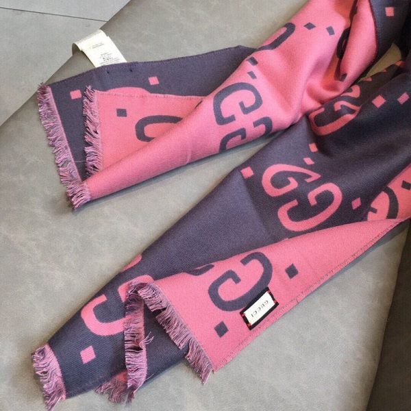 ★日本!!人気！グッチ★GGウール ラメ ジャカード コピースカーフ/マフラー guq21435 - 画像 (6)