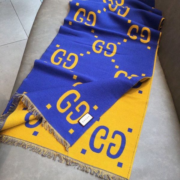 定番 グッチ★GGウール ラメ ジャカード偽物 スカーフ/マフラー gua53622 - 画像 (4)