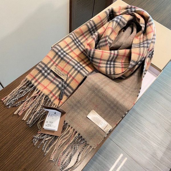 定番バーバリー コピー リバーシブル チェック カシミアスカーフ Bab25216 - 画像 (4)