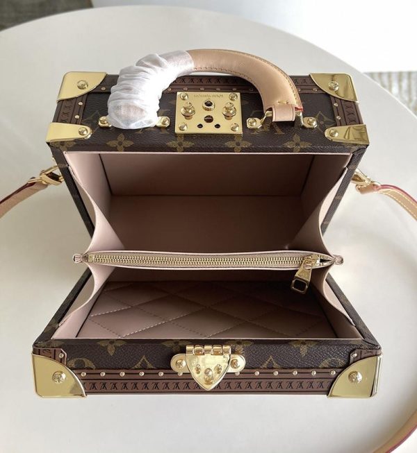 21-22AWルイヴィトン VALISETTE TRESOR ハンドバッグ コピー ハードケース M45673 - 画像 (8)